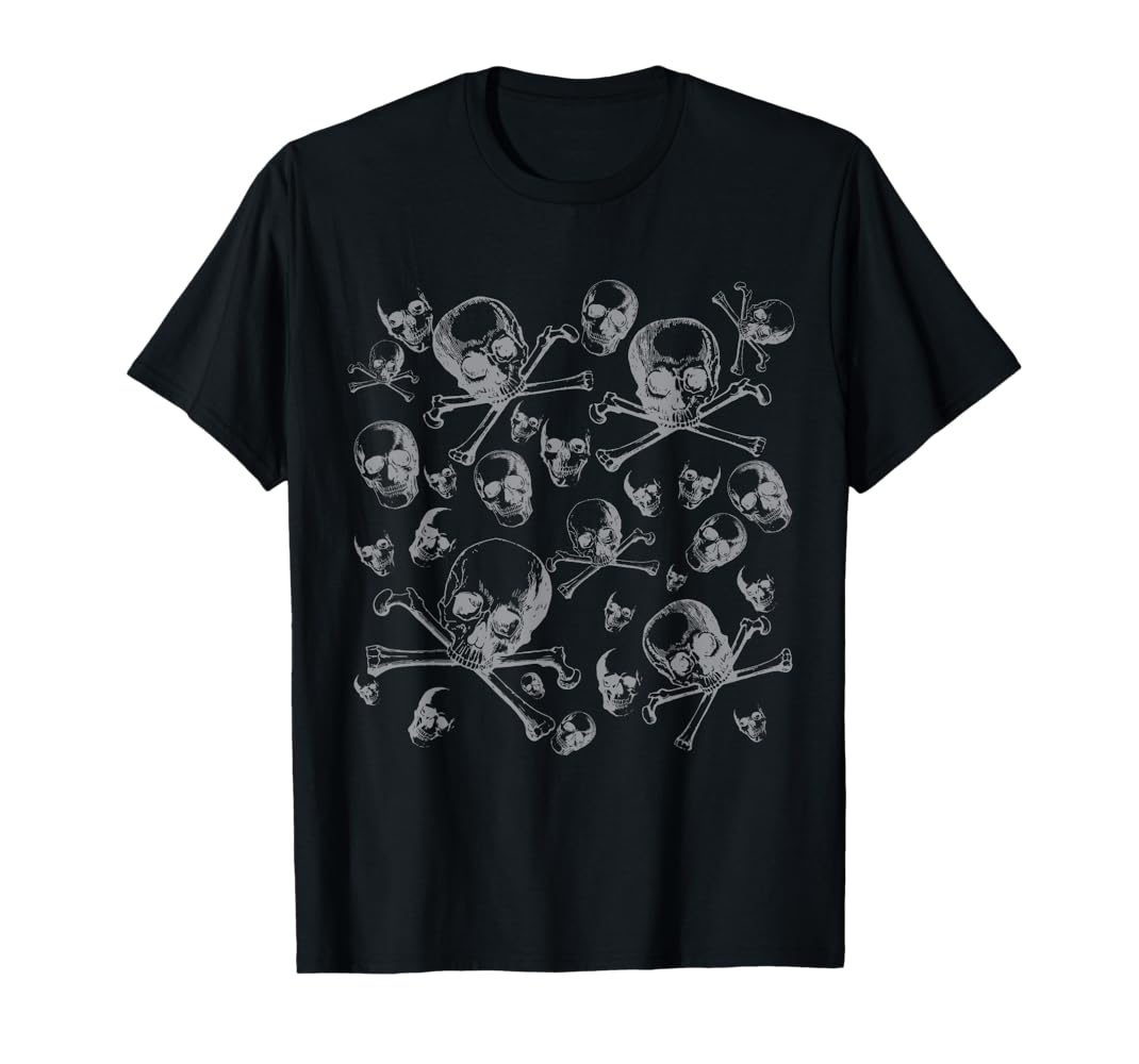 トップス civarize born skeleton design tee Breathable Cotton Skull T-Shirt for Women - Short Sleeve Hip